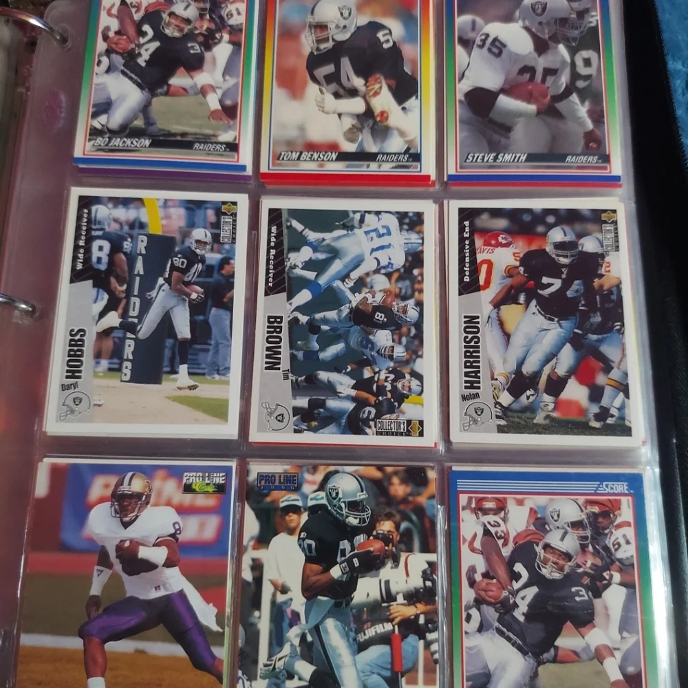 Pro Line/Ground Force Football Cards In Binder 600 Cards